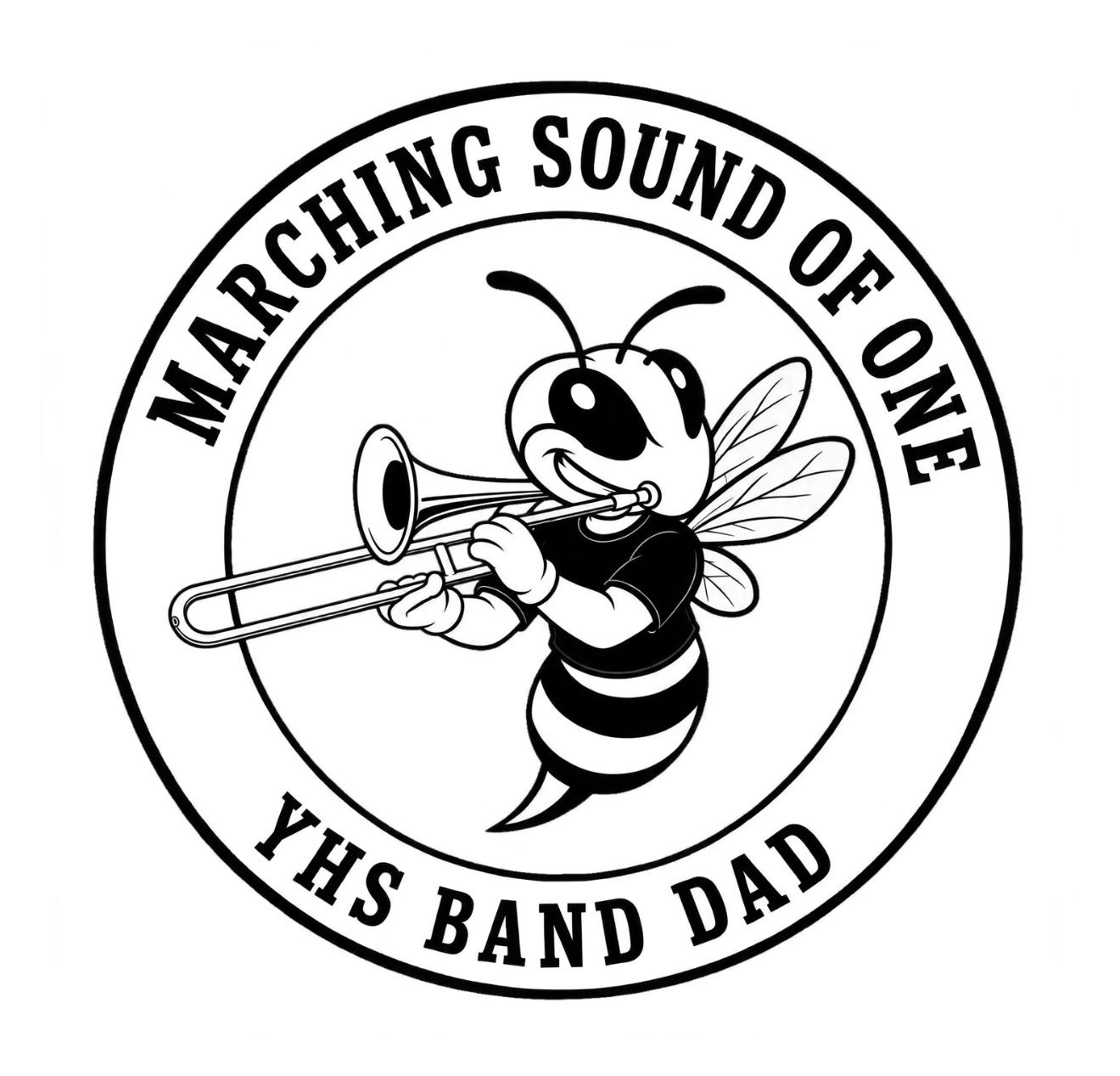 Marching Sound of One Band Mom and Band Dad 40oz Engraved Stainless Steel Tumbler
