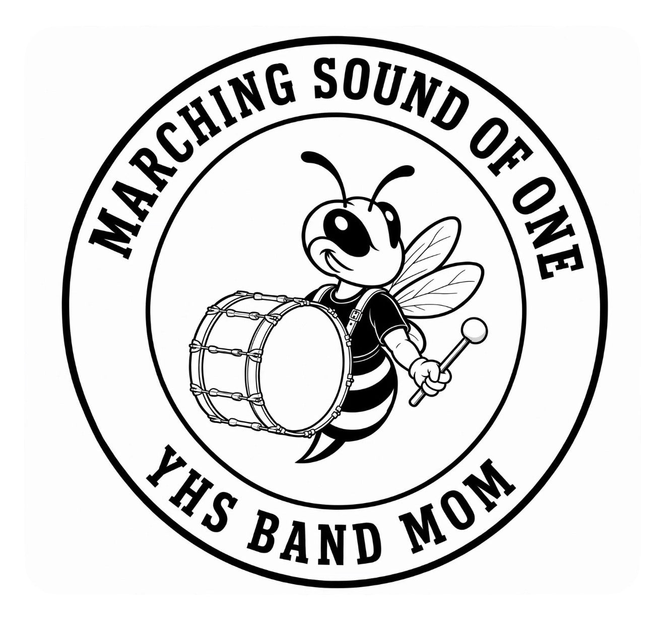 Marching Sound of One Band Mom and Band Dad 40oz Engraved Stainless Steel Tumbler