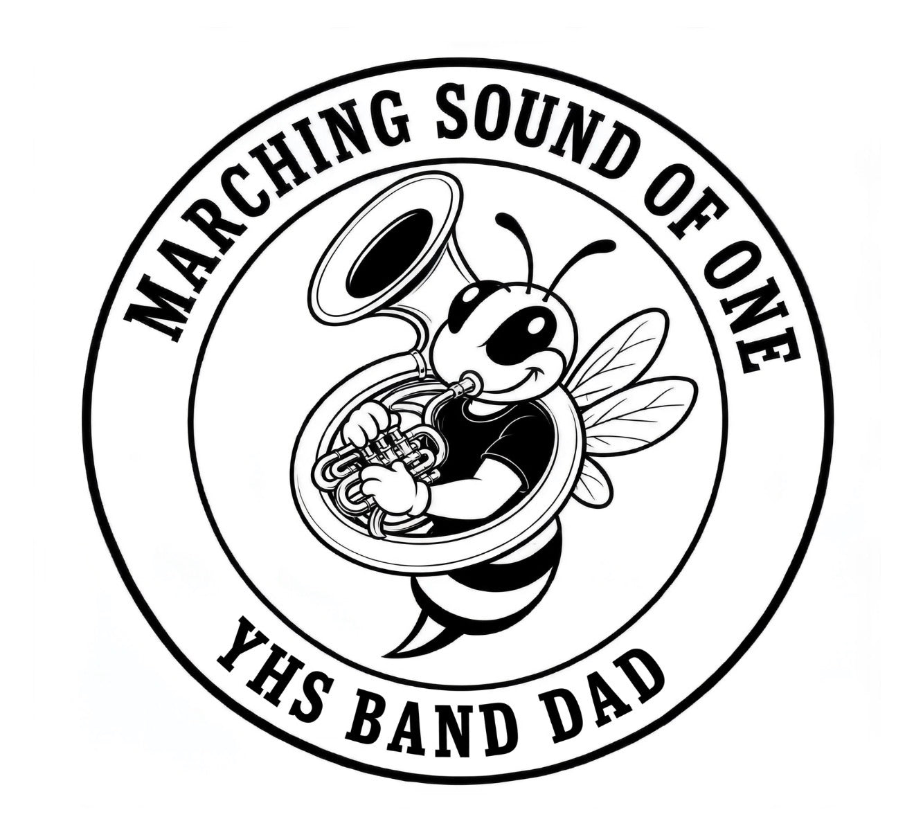 Marching Sound of One Band Mom and Band Dad 40oz Engraved Stainless Steel Tumbler