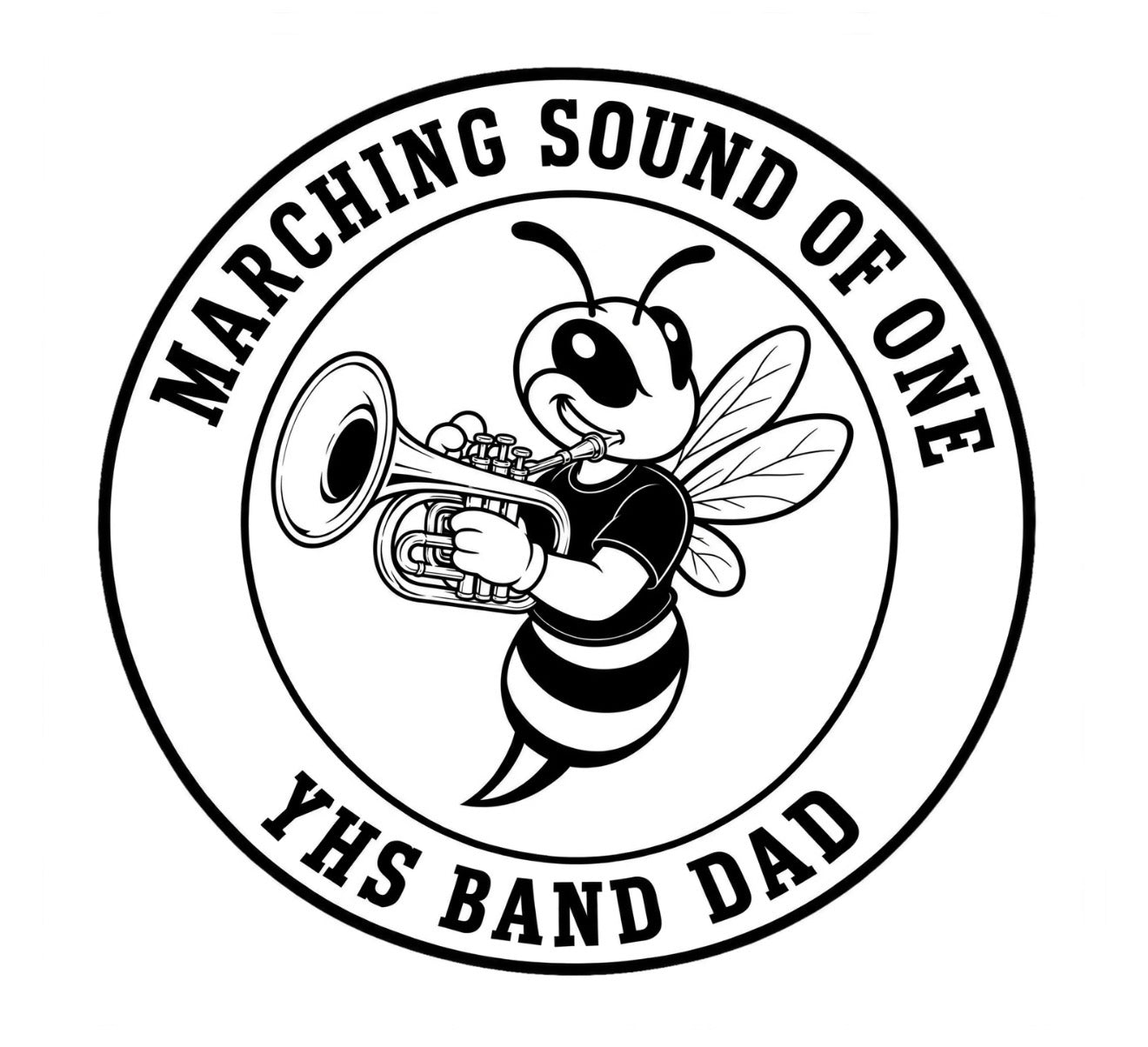 Marching Sound of One Band Mom and Band Dad 40oz Engraved Stainless Steel Tumbler