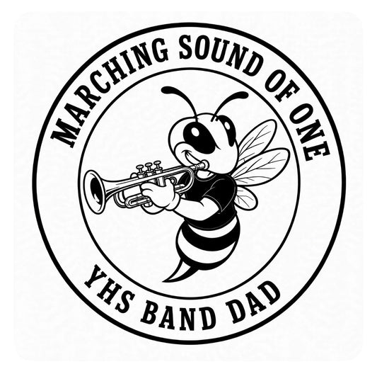 Marching Sound of One Band Mom and Band Dad 40oz Engraved Stainless Steel Tumbler