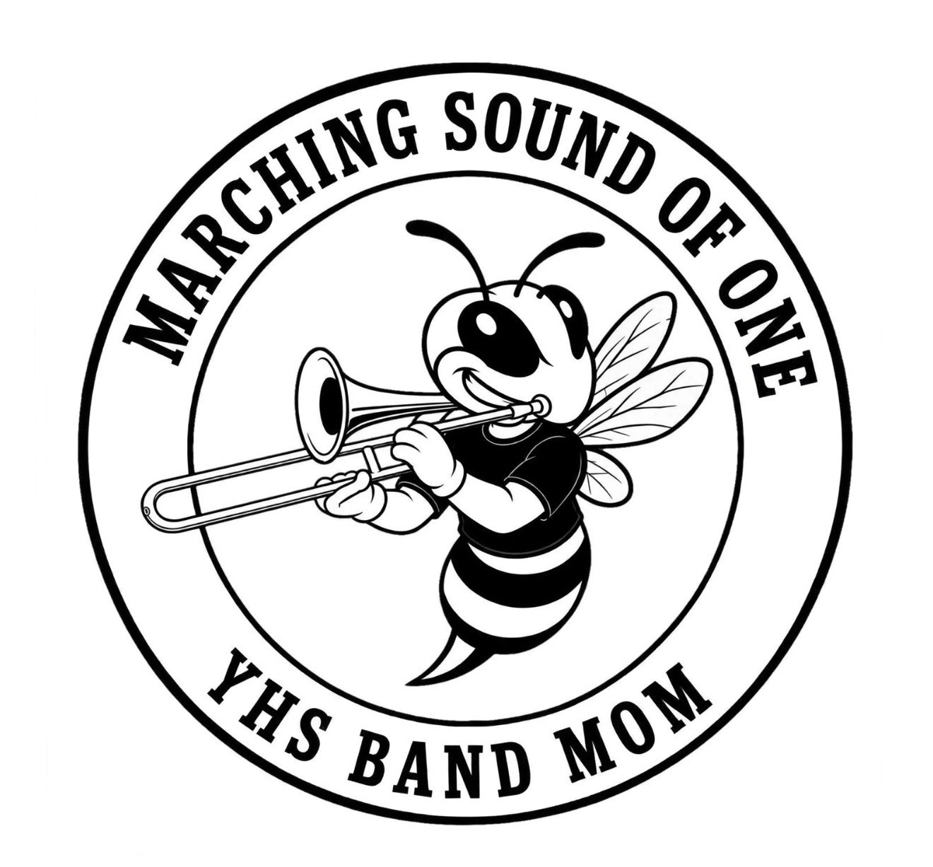 Marching Sound of One Band Mom and Band Dad 40oz Engraved Stainless Steel Tumbler