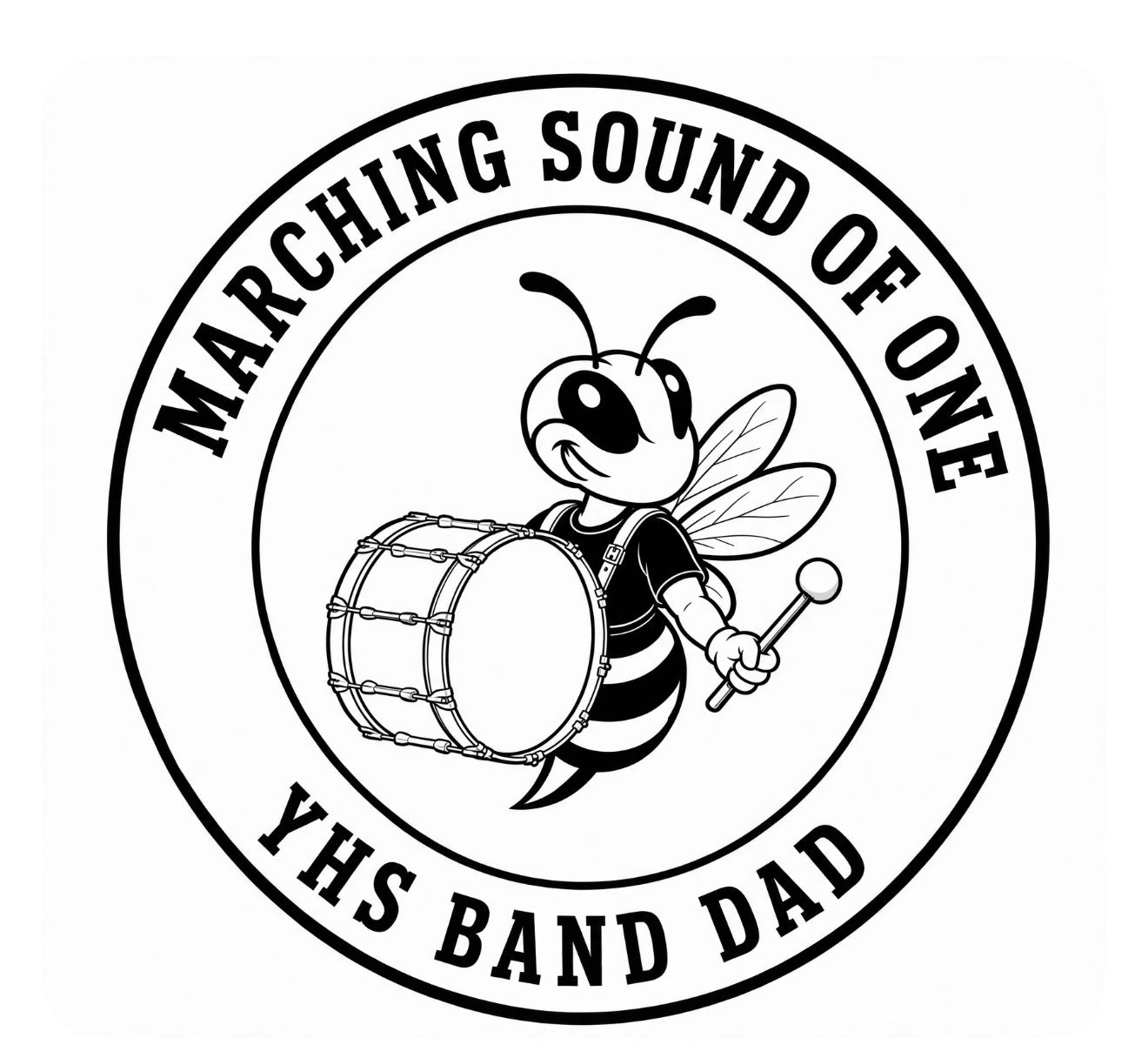 Marching Sound of One Band Mom and Band Dad 40oz Engraved Stainless Steel Tumbler