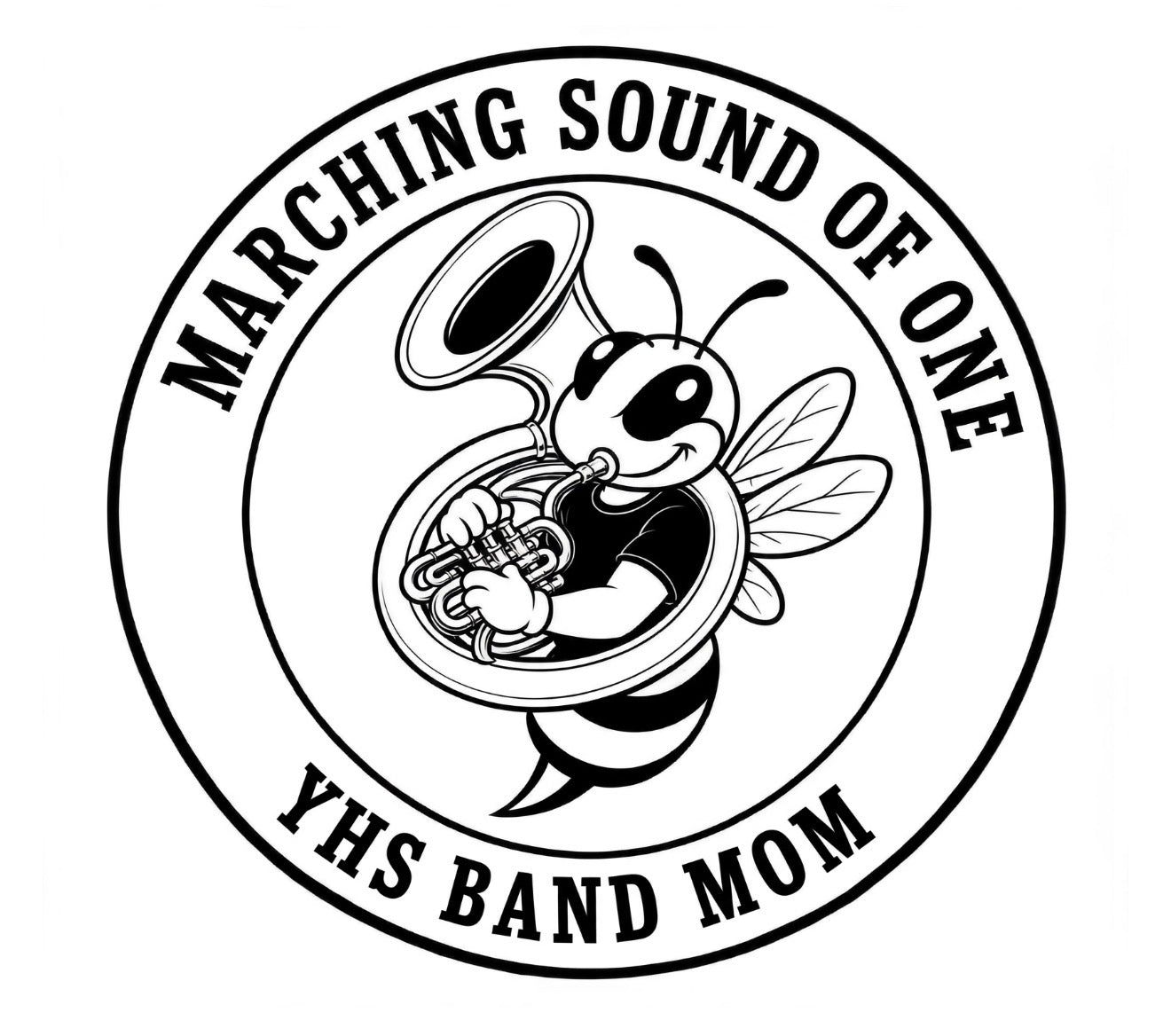 Marching Sound of One Band Mom and Band Dad 40oz Engraved Stainless Steel Tumbler