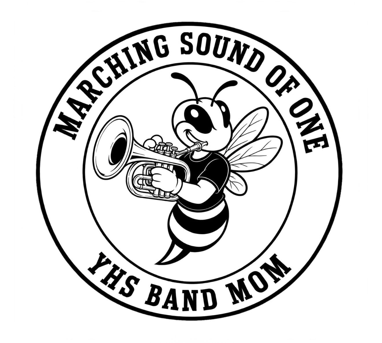 Marching Sound of One Band Mom and Band Dad 40oz Engraved Stainless Steel Tumbler