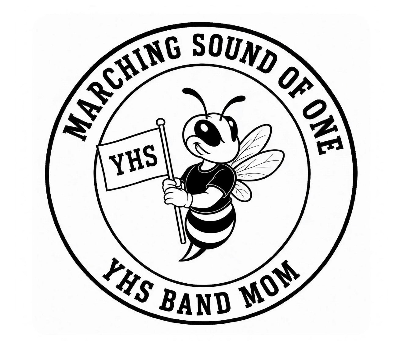 Marching Sound of One Band Mom and Band Dad 40oz Engraved Stainless Steel Tumbler