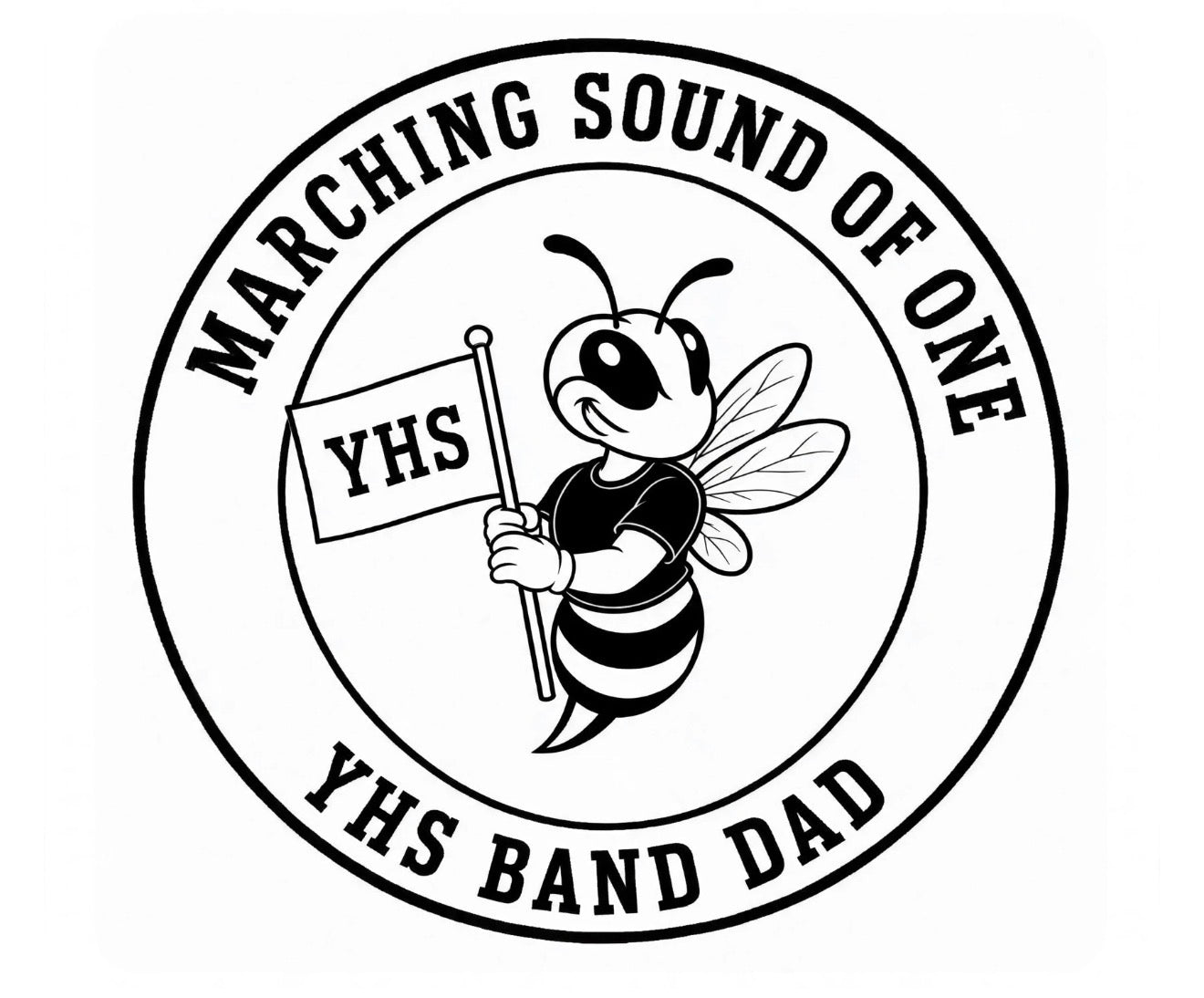 Marching Sound of One Band Mom and Band Dad 40oz Engraved Stainless Steel Tumbler
